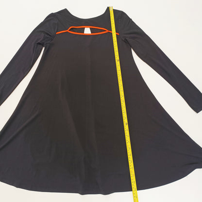 Black Cut Out Flared Mini Dress Size Small | Preloved