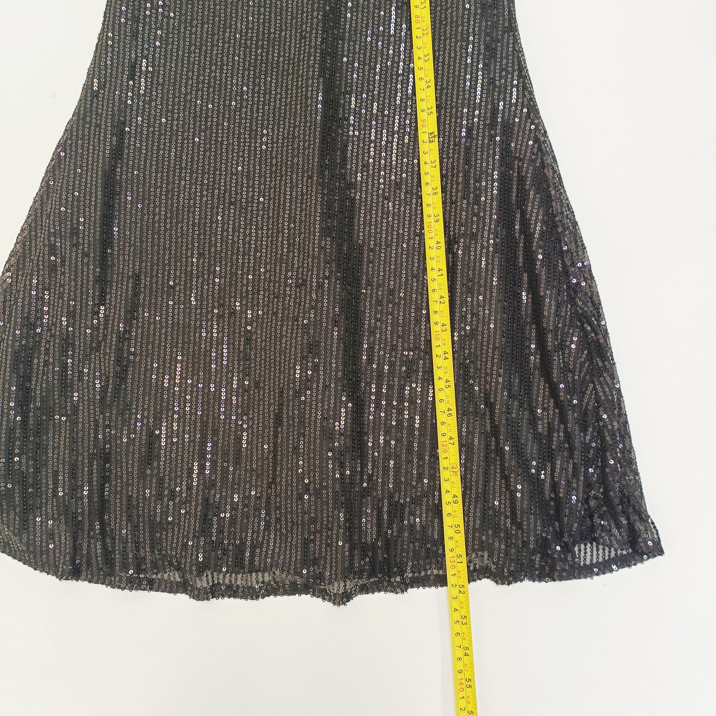 Black Long Sequin Mermaid Skirt Formal Dress Size Small | Preloved