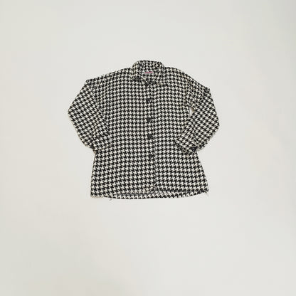 Houndstooth Long Sleeve Women's Shacket Size Medium | Preloved