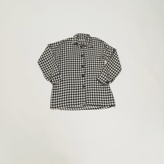 Houndstooth Long Sleeve Women's Shacket Size Medium | Preloved