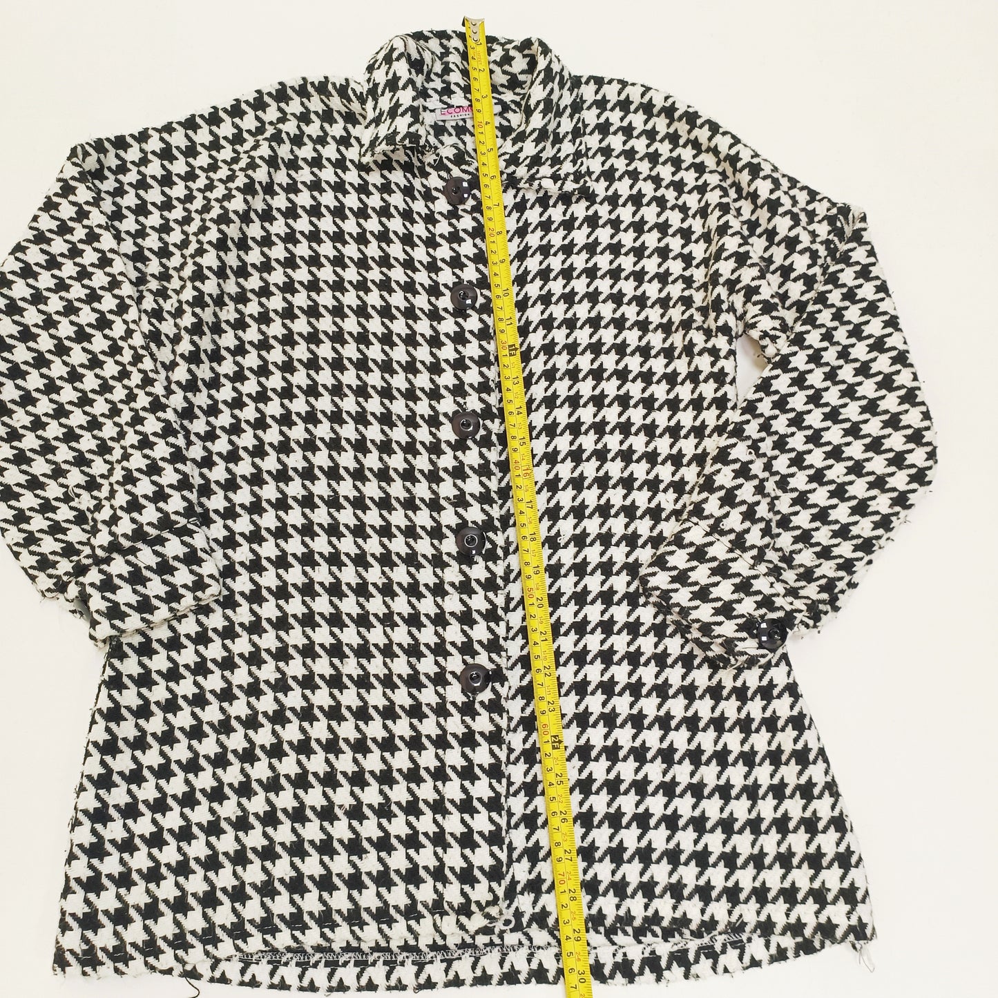 Houndstooth Long Sleeve Women's Shacket Size Medium | Preloved
