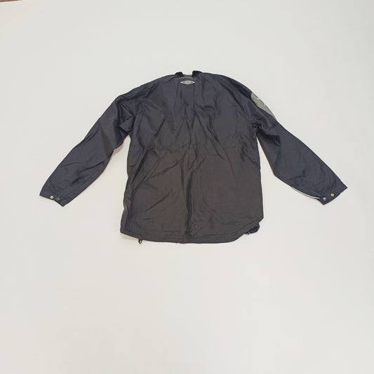 Black Sporty Zip Up Lightweight Rain Jacket Size Medium | Preloved