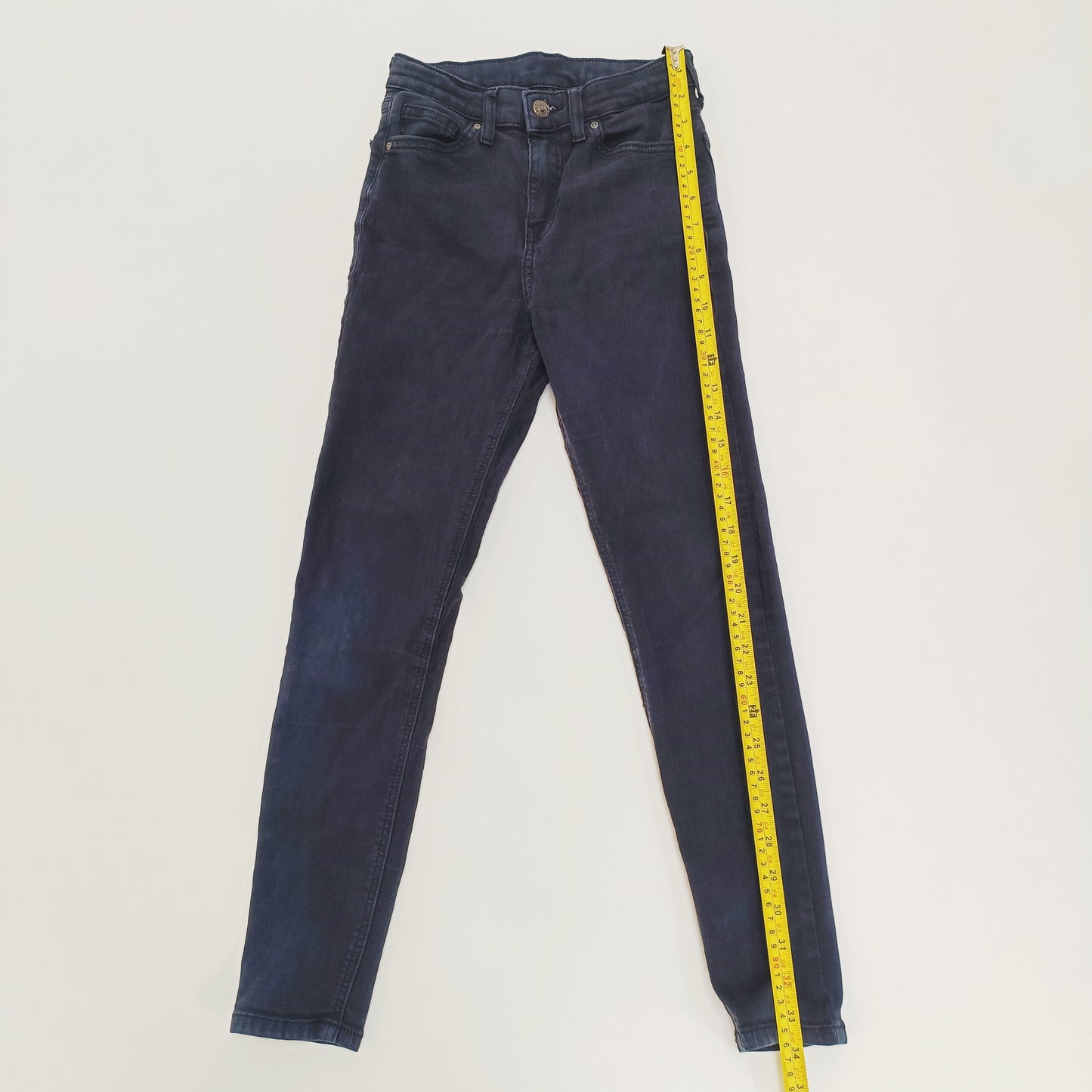 Black High Waist Skinny Leg Jeans Size Extra Small | Preloved