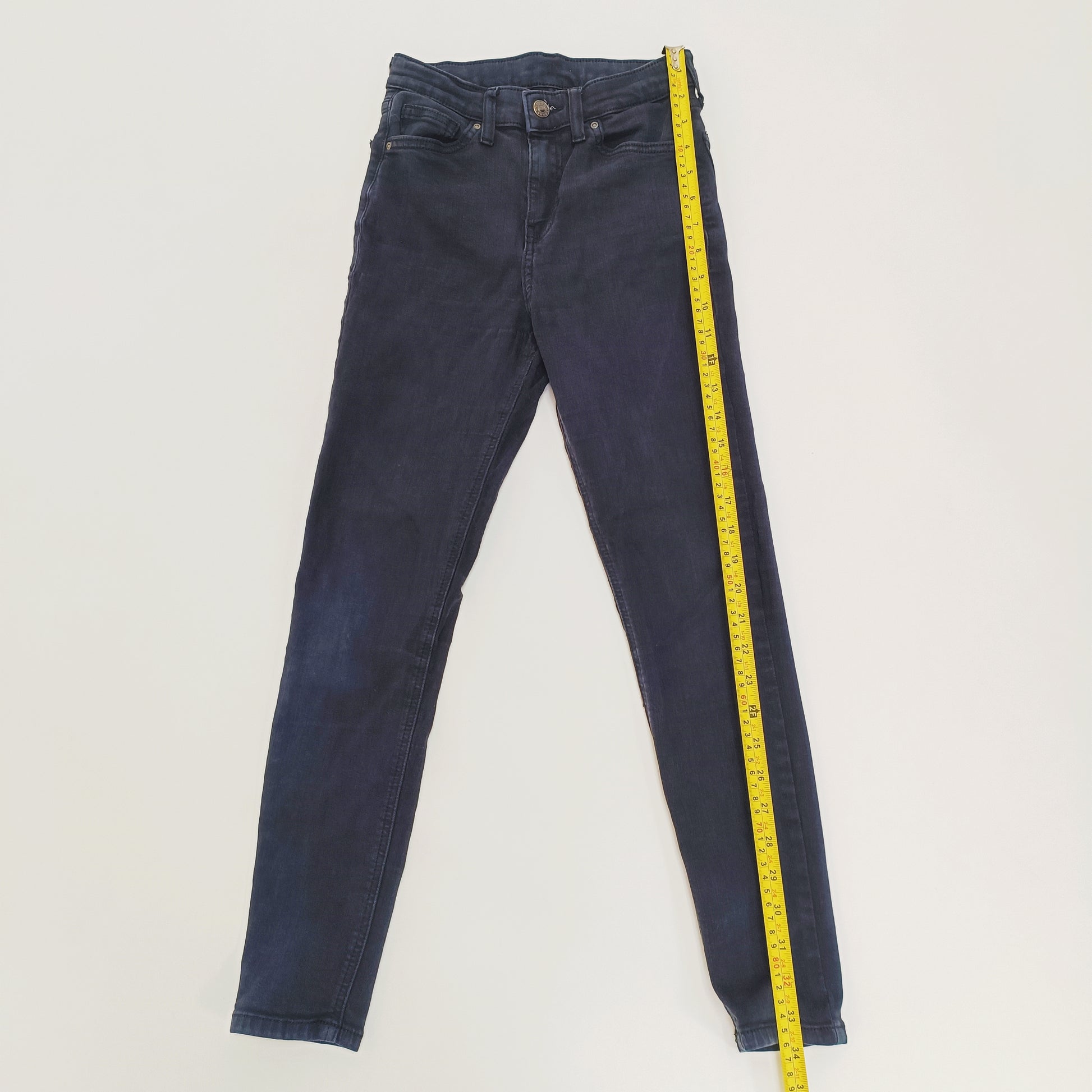 Black High Waist Skinny Leg Jeans Size Extra Small | Preloved
