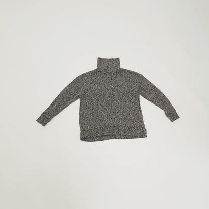 Grey Marl Funnel Neck Jumper Size Small | Preloved