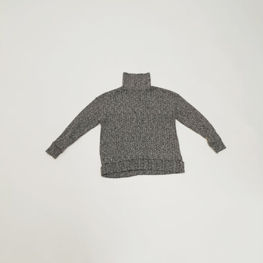 Grey Marl Funnel Neck Jumper Size Small | Preloved