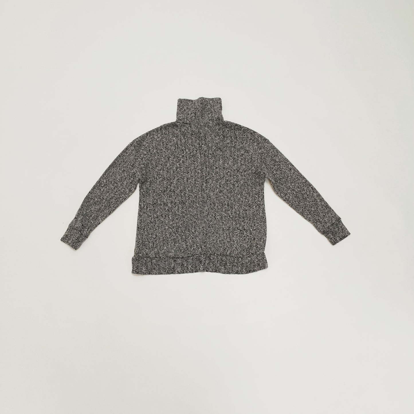 Grey Marl Funnel Neck Jumper Size Small | Preloved
