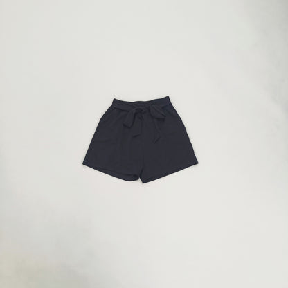Black High Waist Tie Up Runner Shorts Size Small | Preloved
