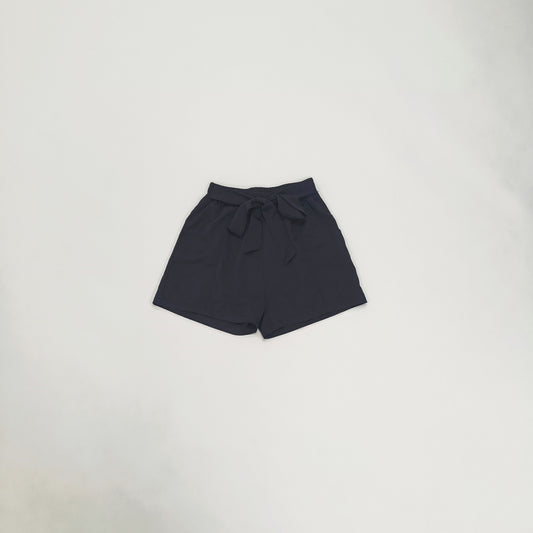 Black High Waist Tie Up Runner Shorts Size Small | Preloved
