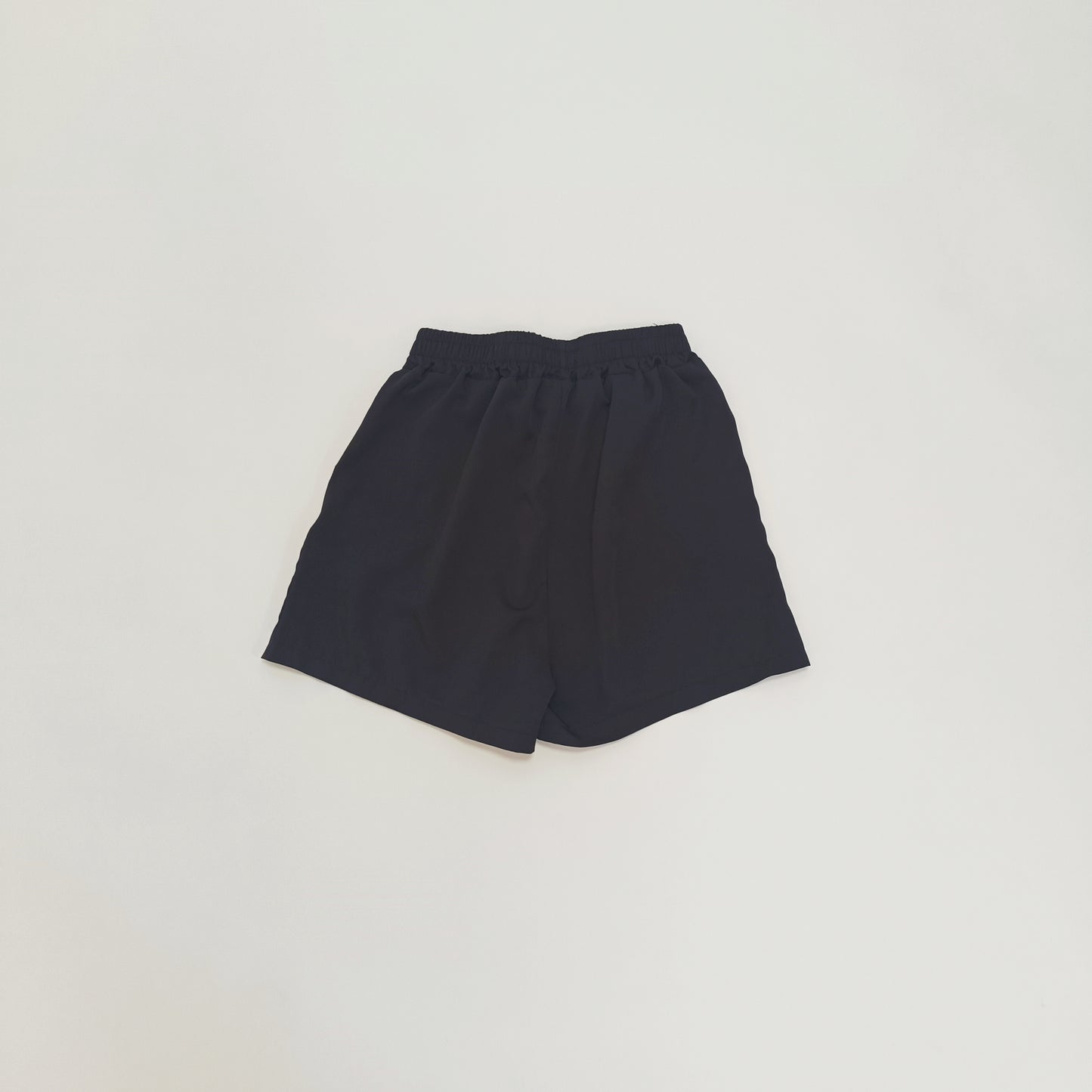 Black High Waist Tie Up Runner Shorts Size Small | Preloved