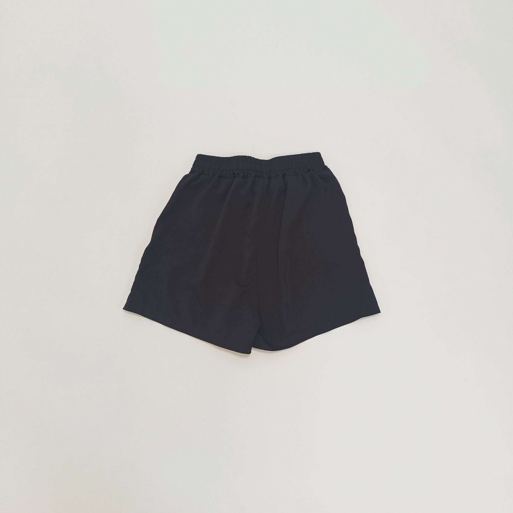 Black High Waist Tie Up Runner Shorts Size Small | Preloved