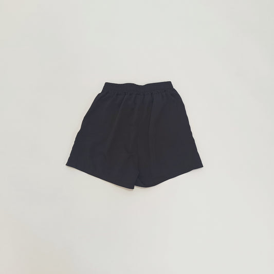 Black High Waist Tie Up Runner Shorts Size Small | Preloved