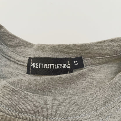 Grey Oversized Crew Neck T-Shirt Size Small | Preloved