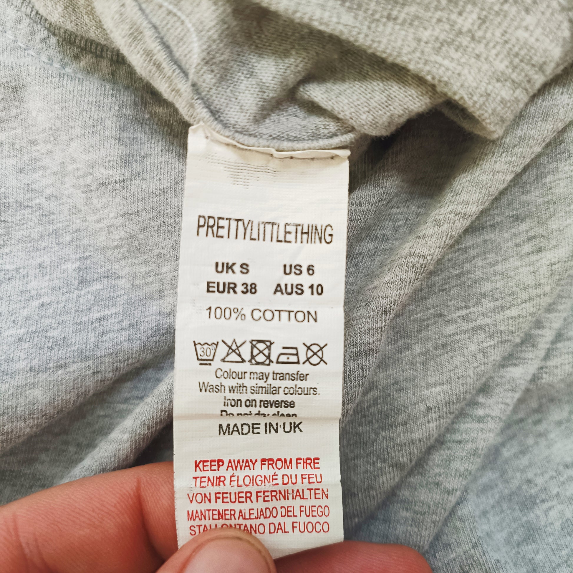 Grey Oversized Crew Neck T-Shirt Size Small | Preloved
