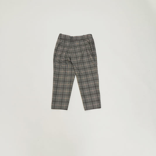 Grey & Pink Plaid Cigarette Trousers Size Small | Preloved