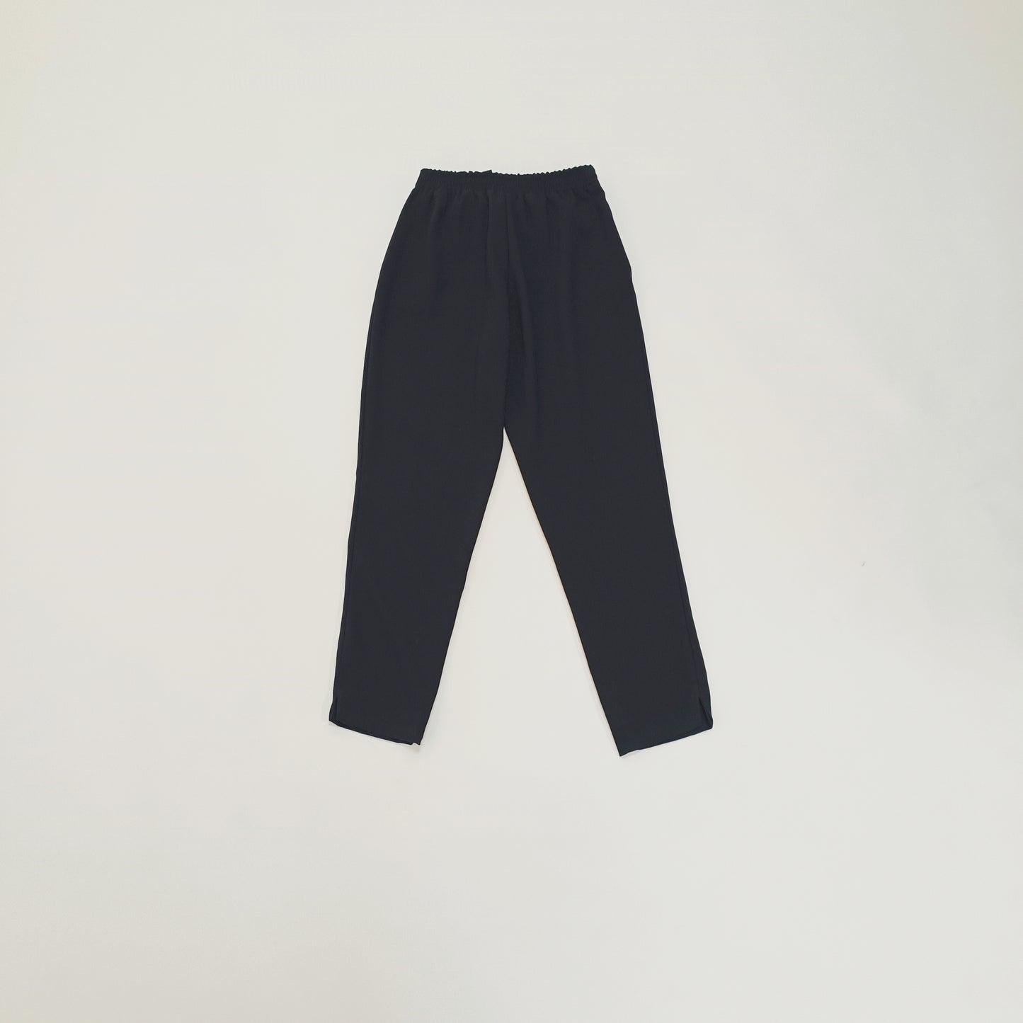 Black High Waisted Tie Up Cigarette Trousers Size Extra Small | Preloved
