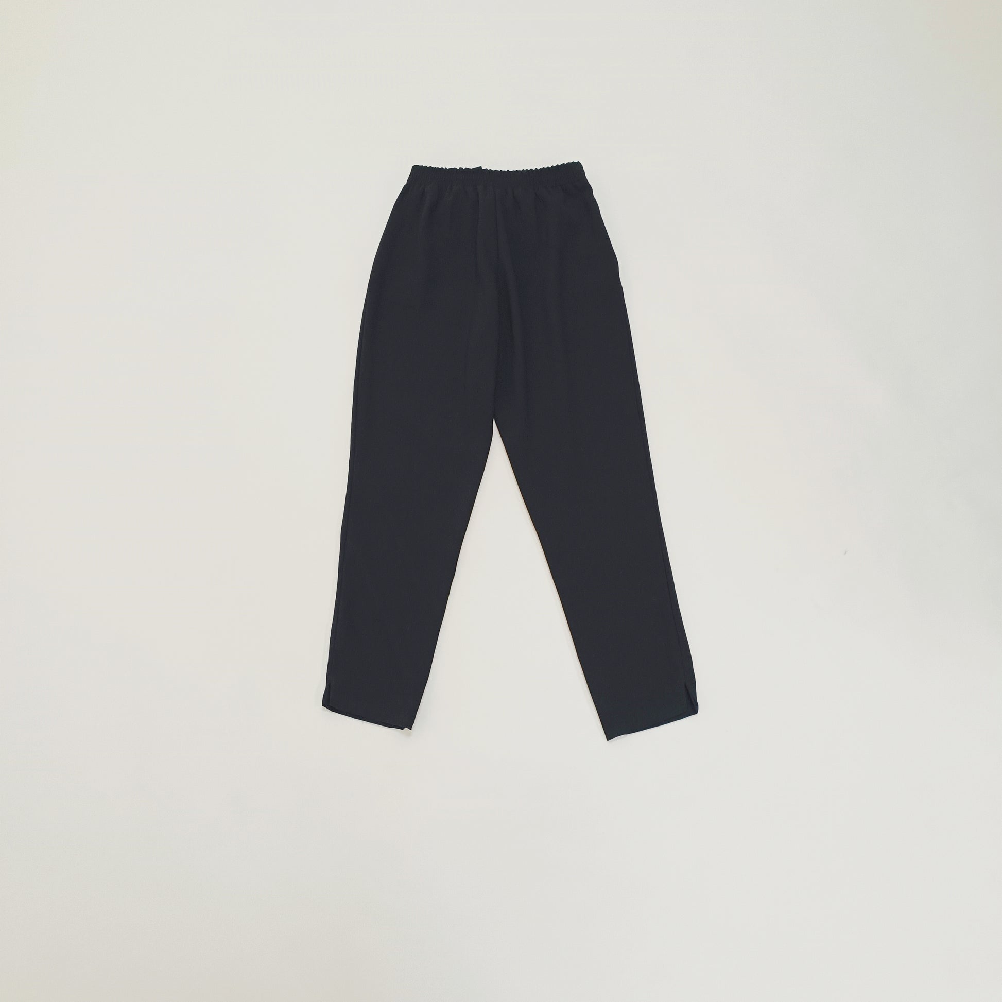 Black High Waisted Tie Up Cigarette Trousers Size Extra Small | Preloved
