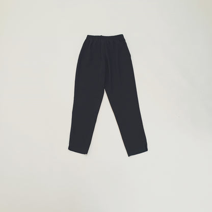 Black High Waisted Tie Up Cigarette Trousers Size Extra Small | Preloved