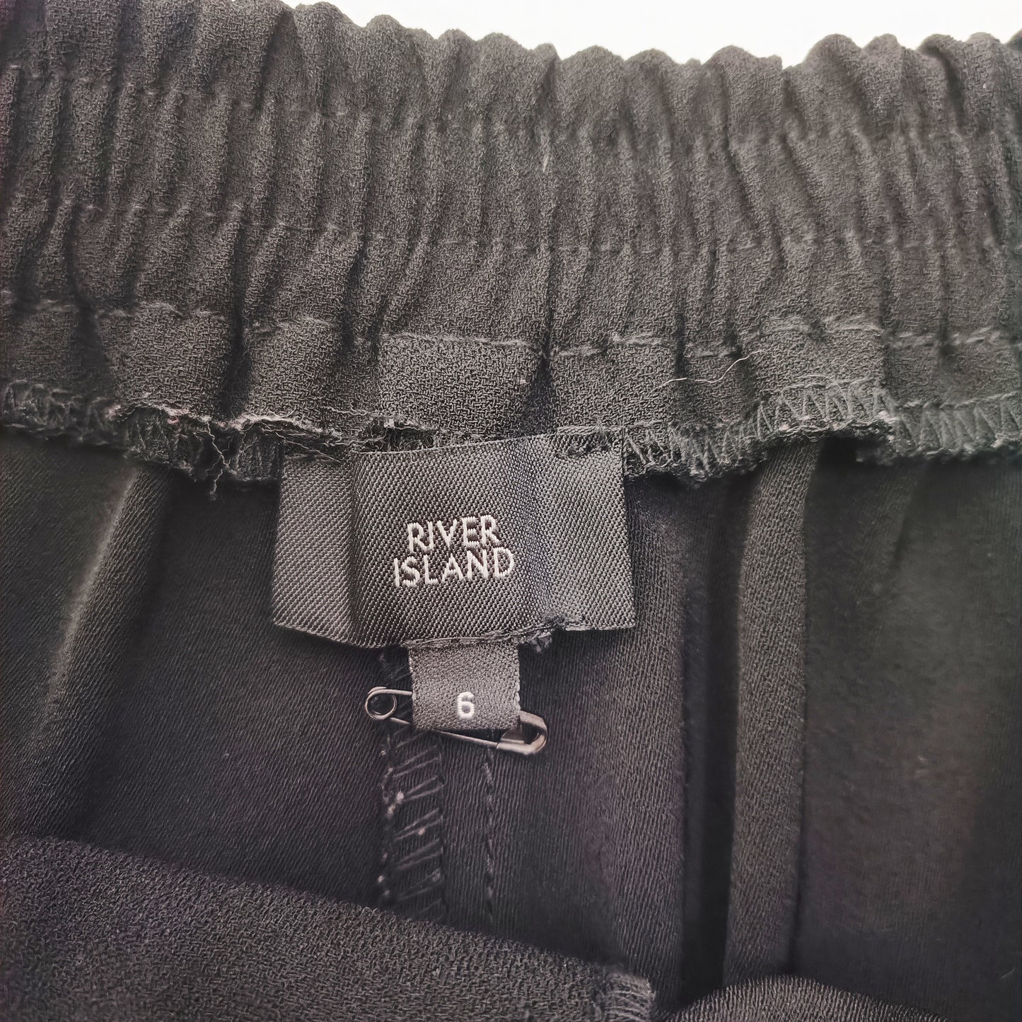 Black High Waisted Tie Up Cigarette Trousers Size Extra Small | Preloved