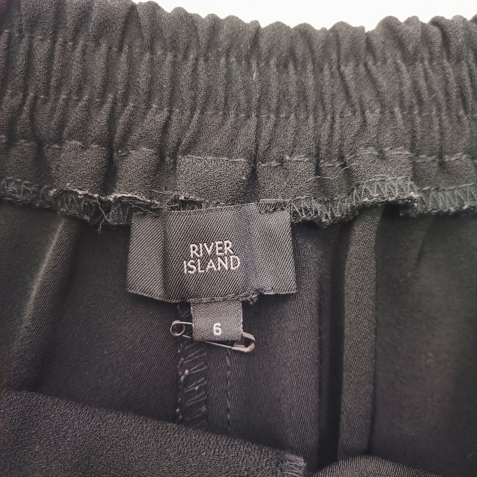 Black High Waisted Tie Up Cigarette Trousers Size Extra Small | Preloved
