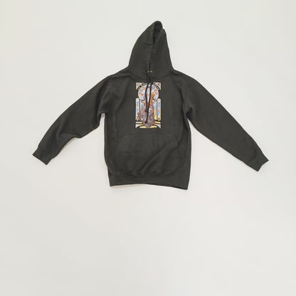 Black Endless Dream Printed Womens Hoodie Size Small | Preloved