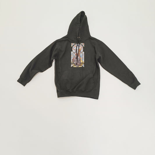 Black Endless Dream Printed Womens Hoodie Size Small | Preloved