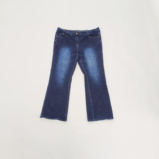 Dark Wash Bootcut Mid Waist Womens Jeans Size Extra Large | Preloved