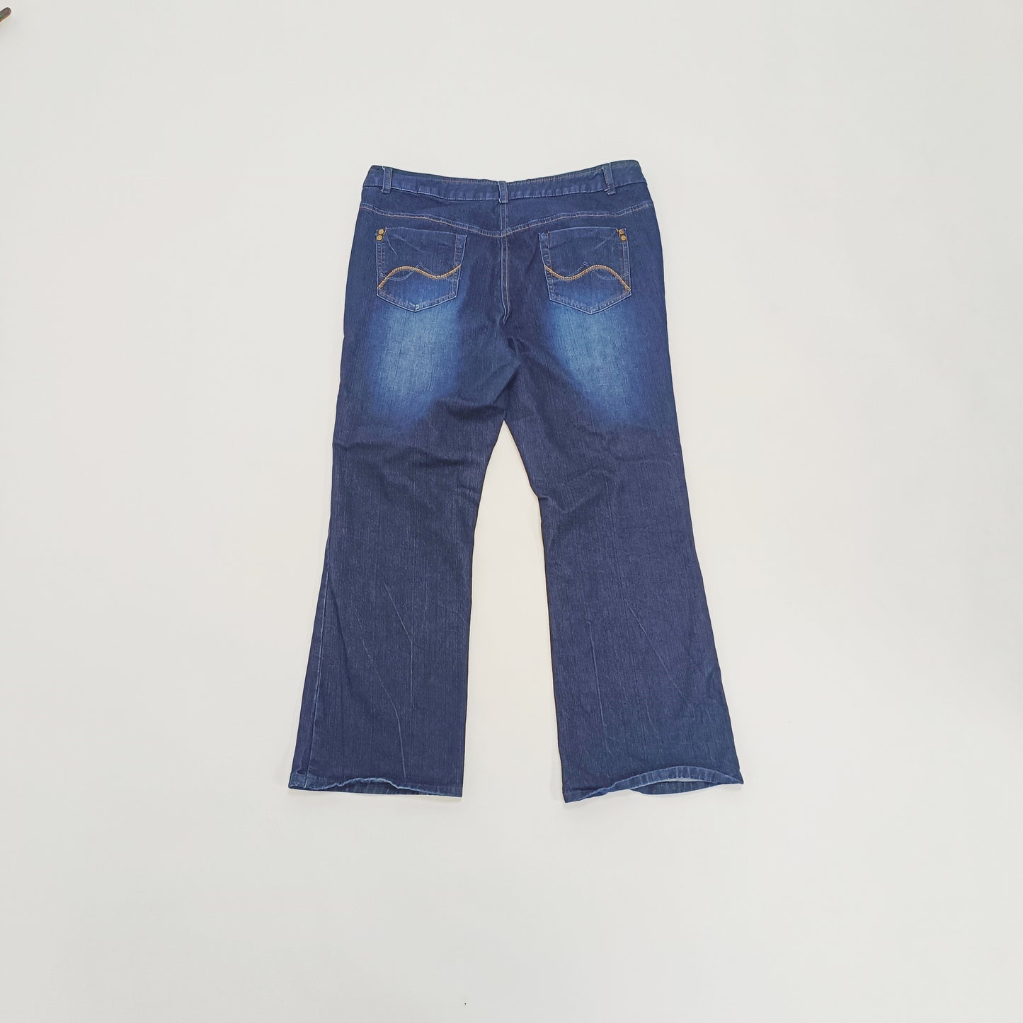 Dark Wash Bootcut Mid Waist Womens Jeans Size Extra Large | Preloved