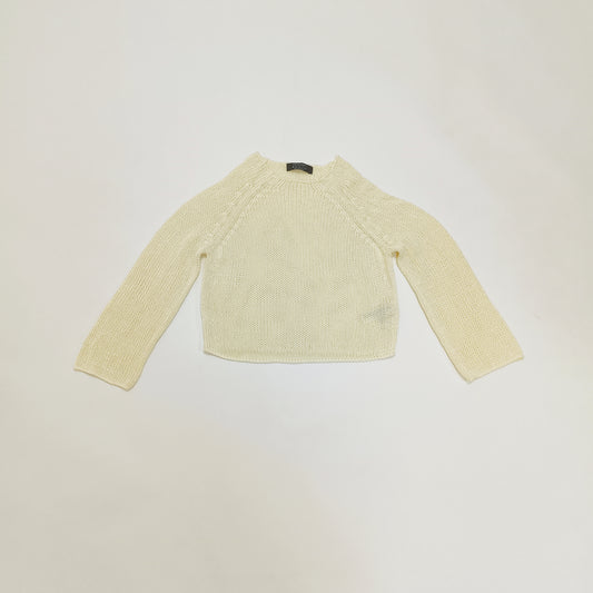 Cream Spring Lightweight Knitted Jumper Size Medium | Preloved