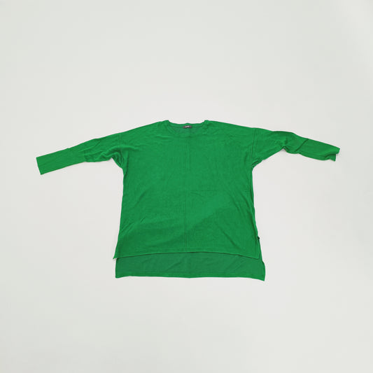 Green 3/4 Sleeve Longline Womens Jumper Size Extra Large | Preloved