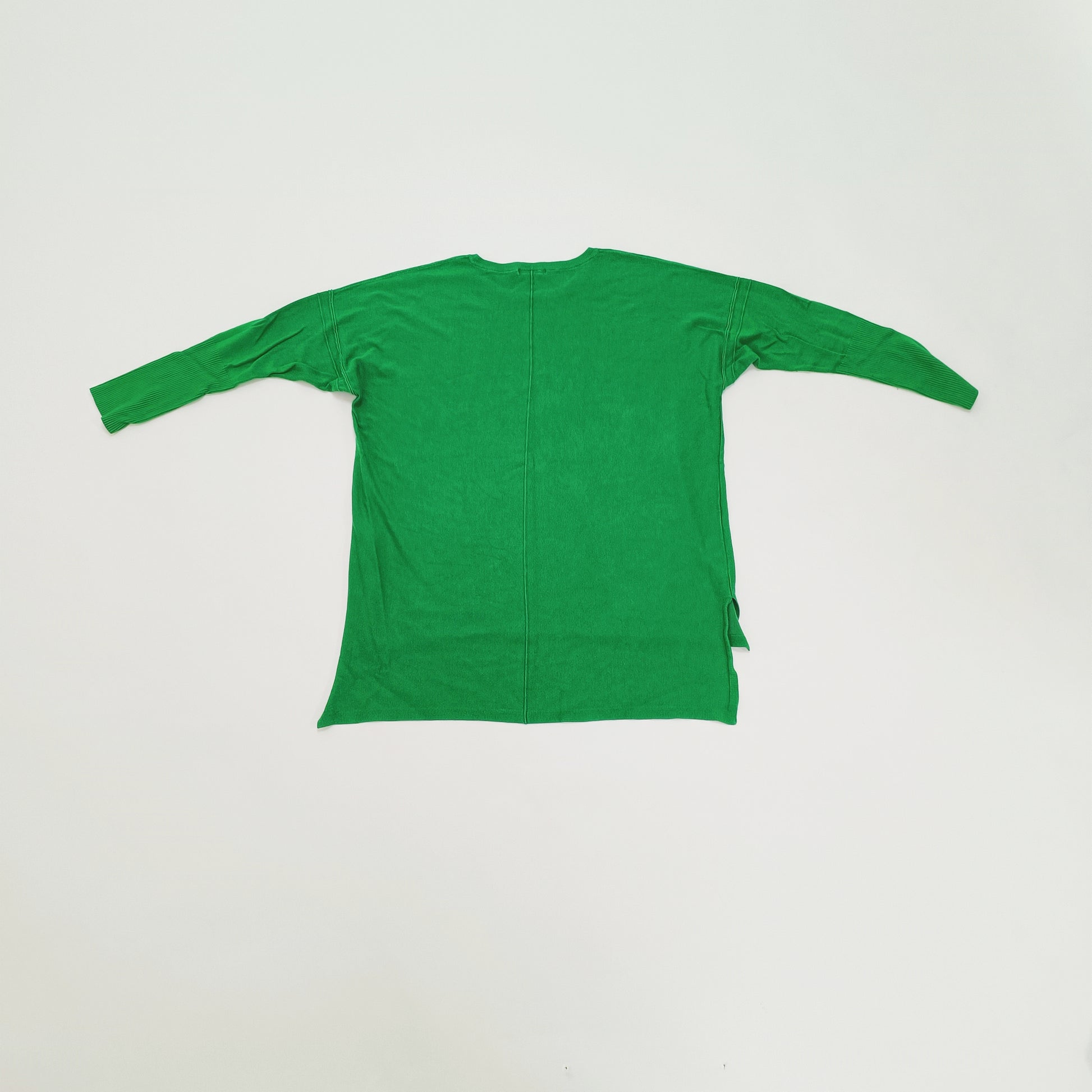 Green 3/4 Sleeve Longline Womens Jumper Size Extra Large | Preloved