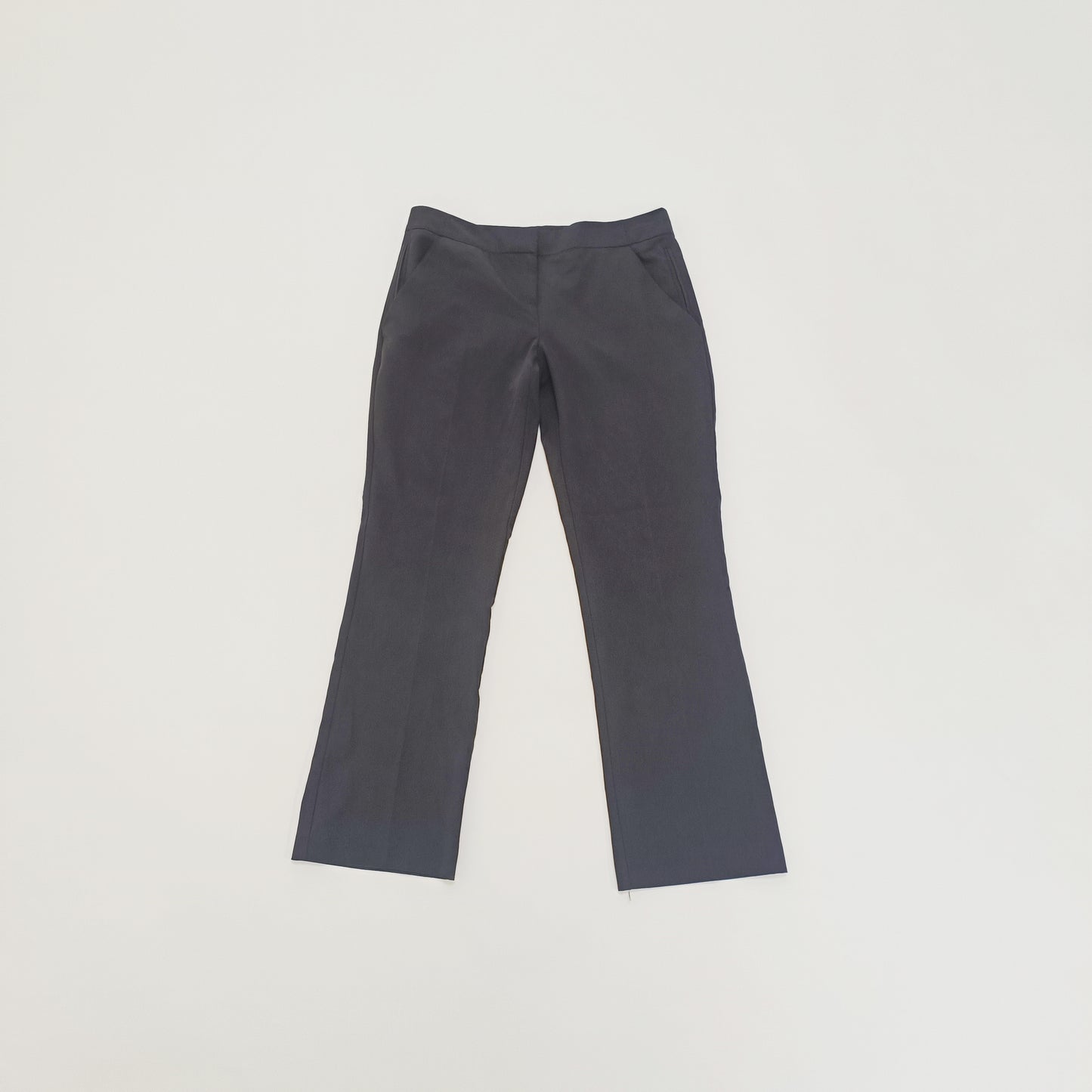 Black Low Rise Tailored Flared Womens Trousers Size Small | Preloved
