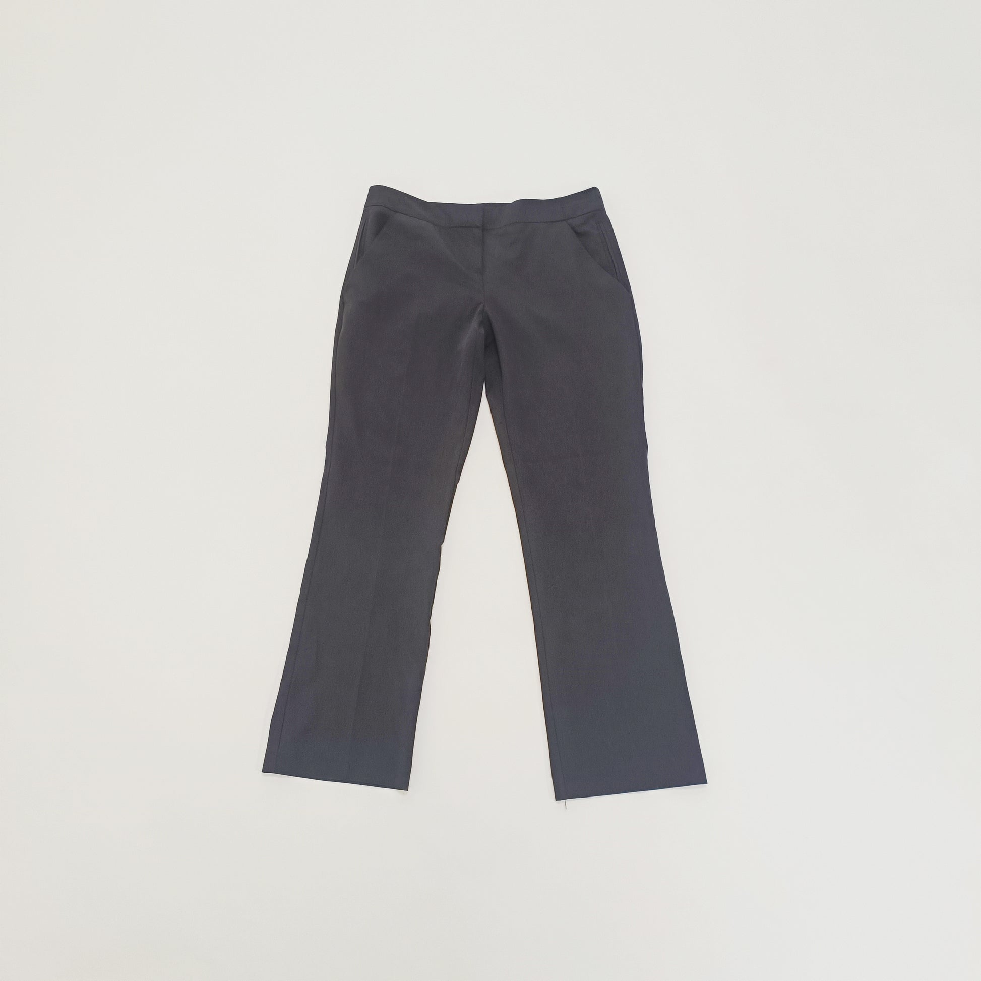 Black Low Rise Tailored Flared Womens Trousers Size Small | Preloved