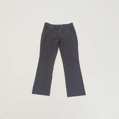 Black Low Rise Tailored Flared Womens Trousers Size Small | Preloved