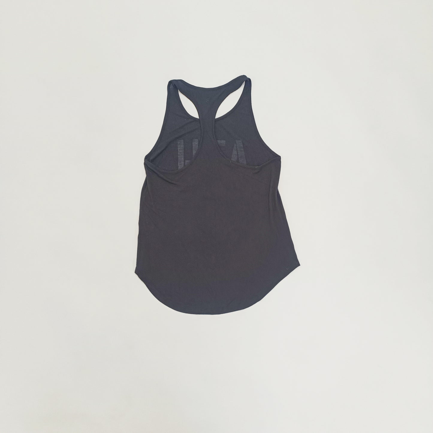 Black Longline Graphic Vest Top Size Small | Preloved