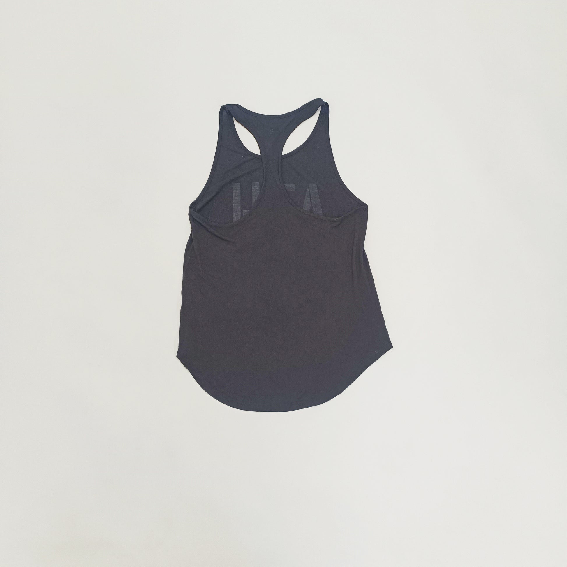 Black Longline Graphic Vest Top Size Small | Preloved