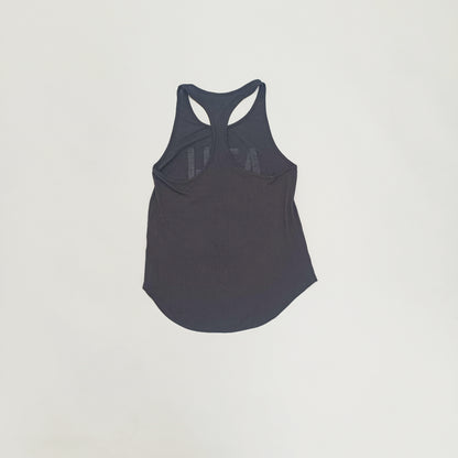 Black Longline Graphic Vest Top Size Small | Preloved