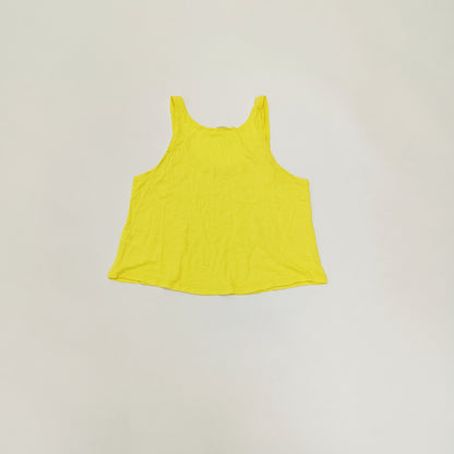 Bright Yellow Cropped Length Vest Top Size Small | Preloved