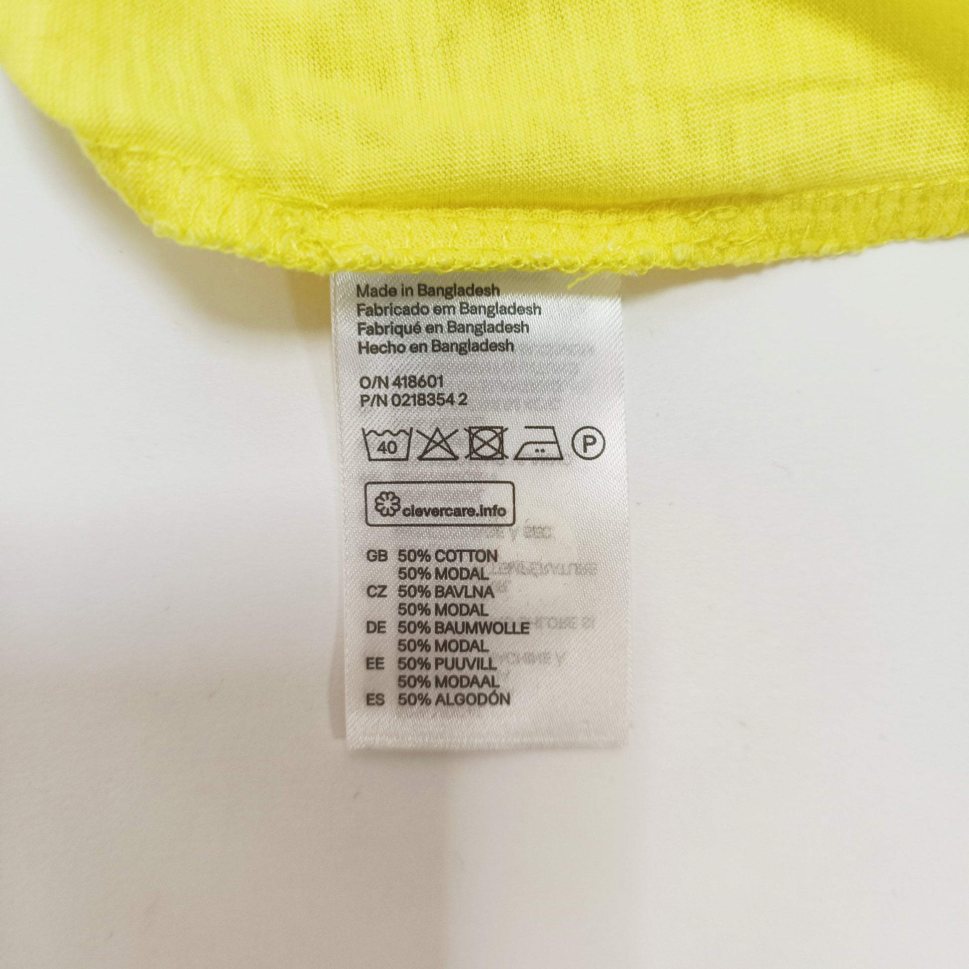 Bright Yellow Cropped Length Vest Top Size Small | Preloved