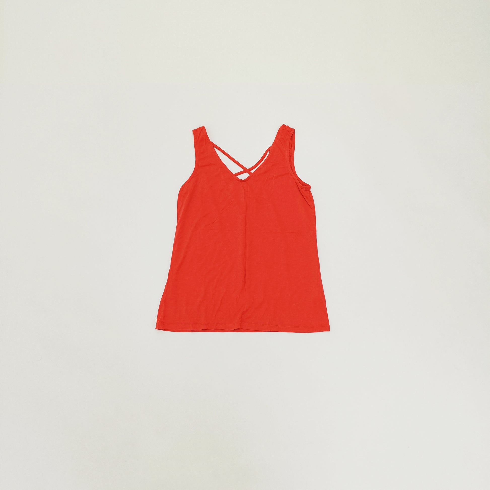 Red Cross Back Detail Vest Top Size Small | Preloved