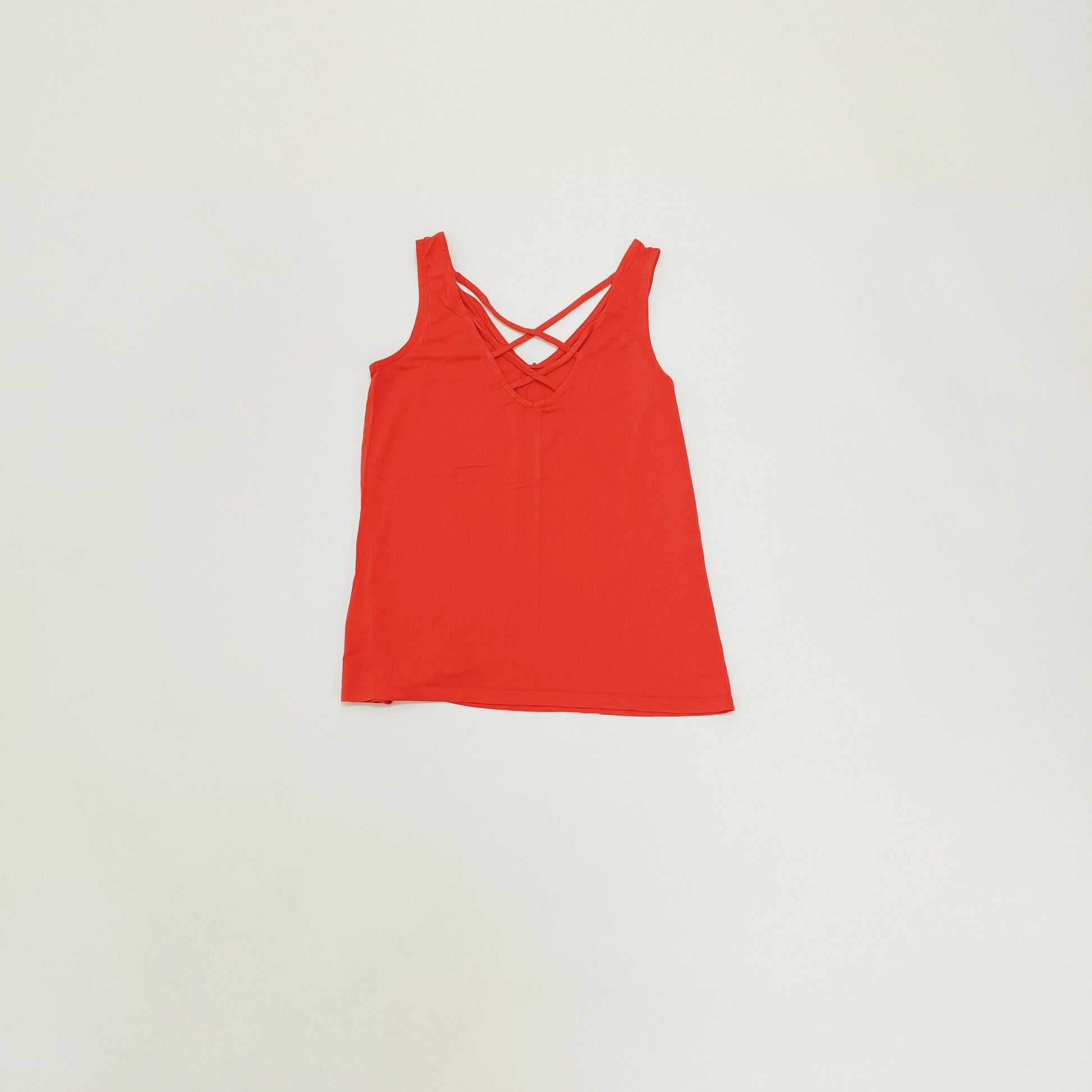 Red Cross Back Detail Vest Top Size Small | Preloved