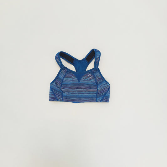 Blue Striped Adjustable Sports Bra Size Extra Small | Preloved