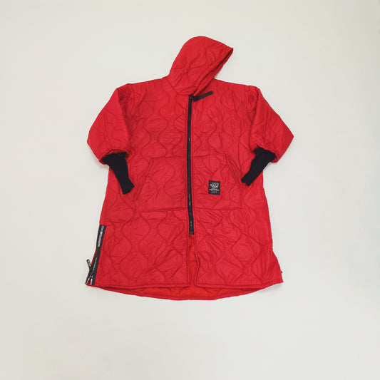 Red Oversized Long Length Puffer Coat Size Medium | Preloved