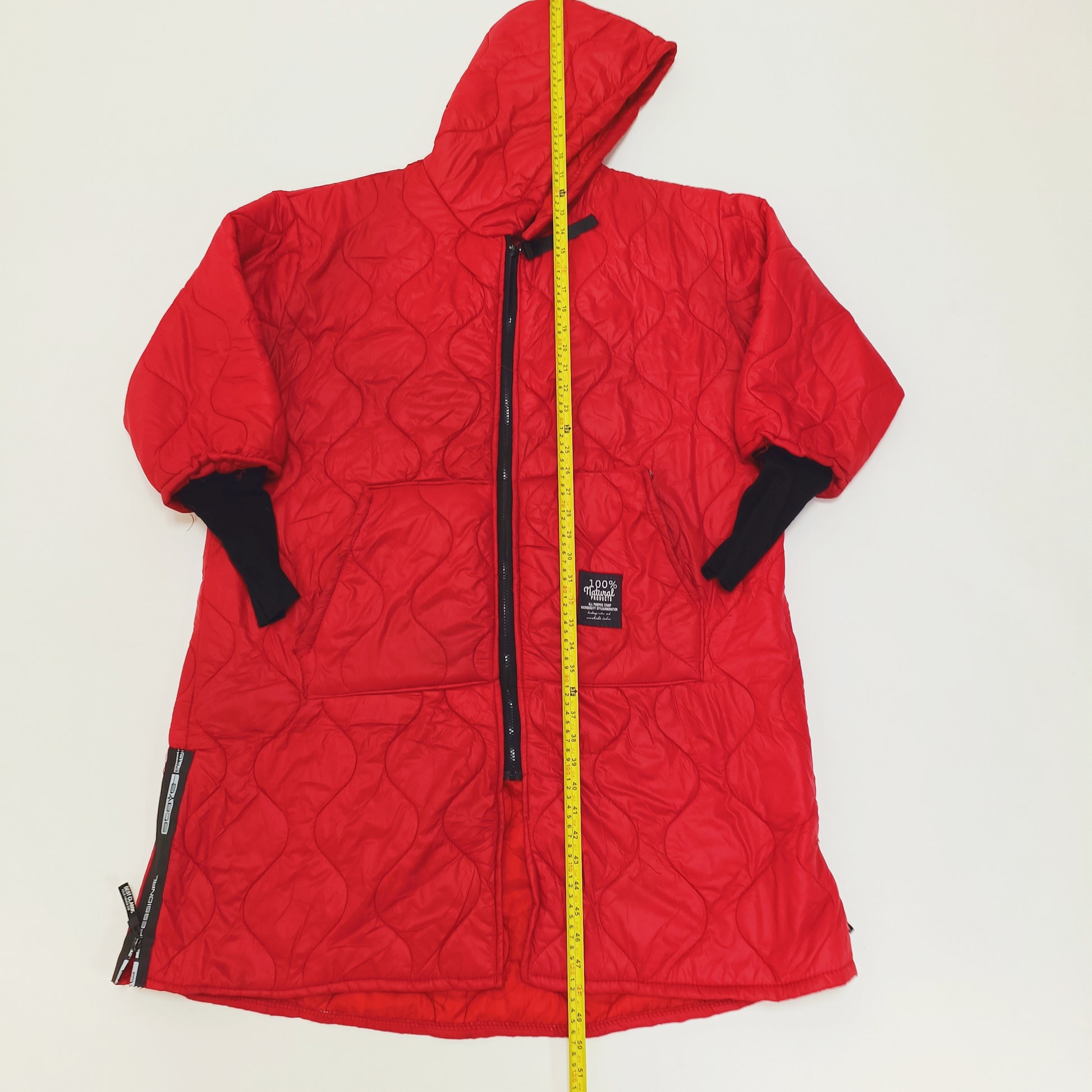 Red Oversized Long Length Puffer Coat Size Medium | Preloved
