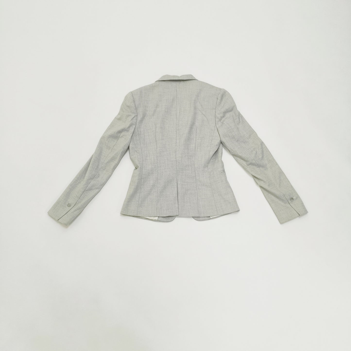 Light Grey Fitted Womens Blazer Size Small | Preloved