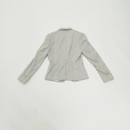Light Grey Fitted Womens Blazer Size Small | Preloved