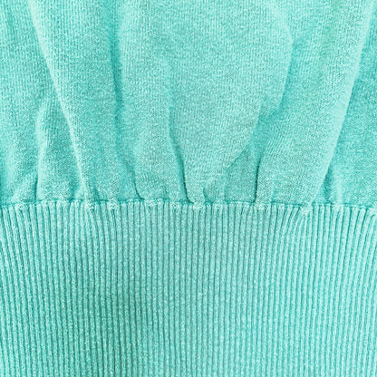 Green Knitted Detail Sleeveless Jumper Size Large | Preloved