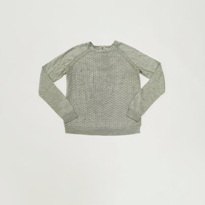 Grey Zip Back Knitted Jumper Size Medium | Preloved