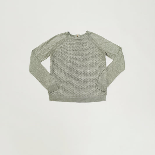 Grey Zip Back Knitted Jumper Size Medium | Preloved