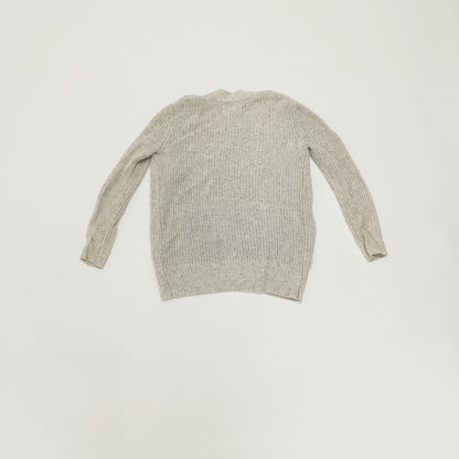 Grey Multi Coloured Fleck Longline Knitted Cardigan Size Medium | Preloved